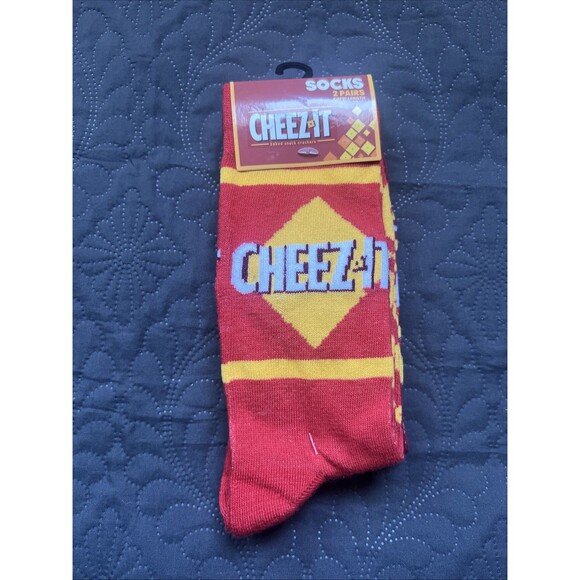 Odd Sox Other - Cheez It Socks 2 pair Crew Unisex Funny Novelty NEW SZ 8-12M/9-13W Gifting Fans